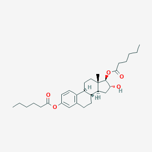 molecular formula C30H44O5 B035407 Estriol 3,17-dihexanoate CAS No. 104202-96-2