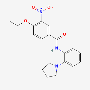 4-ethoxy-3-nitro-N-[2-(1-pyrrolidinyl)phenyl]benzamide