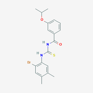 N-{[(2-bromo-4,5-dimethylphenyl)amino]carbonothioyl}-3-isopropoxybenzamide