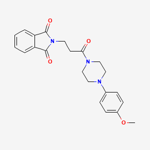 molecular formula C22H23N3O4 B3540715 2-{3-[4-(4-METHOXYPHENYL)PIPERAZIN-1-YL]-3-OXOPROPYL}-2,3-DIHYDRO-1H-ISOINDOLE-1,3-DIONE 