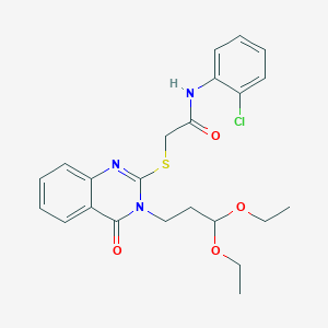 N-(2-chlorophenyl)-2-{[3-(3,3-diethoxypropyl)-4-oxo-3,4-dihydroquinazolin-2-yl]sulfanyl}acetamide