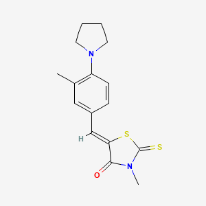 3-methyl-5-[3-methyl-4-(1-pyrrolidinyl)benzylidene]-2-thioxo-1,3-thiazolidin-4-one