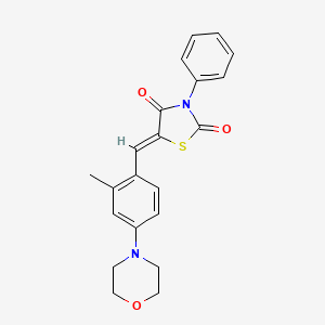 (5Z)-5-[2-methyl-4-(morpholin-4-yl)benzylidene]-3-phenyl-1,3-thiazolidine-2,4-dione