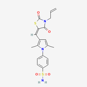 4-(3-{(E)-[2,4-dioxo-3-(prop-2-en-1-yl)-1,3-thiazolidin-5-ylidene]methyl}-2,5-dimethyl-1H-pyrrol-1-yl)benzenesulfonamide