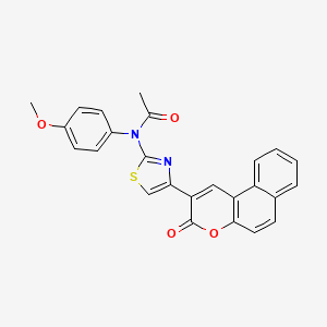 N-(4-methoxyphenyl)-N-[4-(3-oxo-3H-benzo[f]chromen-2-yl)-1,3-thiazol-2-yl]acetamide