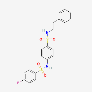 4-FLUORO-N-{4-[(2-PHENYLETHYL)SULFAMOYL]PHENYL}BENZENE-1-SULFONAMIDE