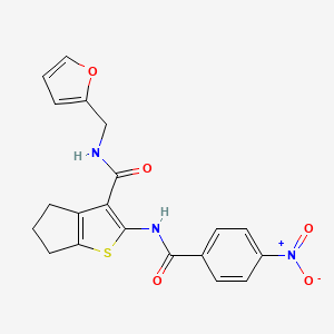 N-(2-furylmethyl)-2-[(4-nitrobenzoyl)amino]-5,6-dihydro-4H-cyclopenta[b]thiophene-3-carboxamide