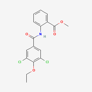 molecular formula C17H15Cl2NO4 B3540823 methyl 2-[(3,5-dichloro-4-ethoxybenzoyl)amino]benzoate 