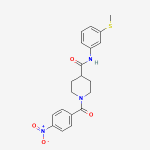 N-[3-(methylthio)phenyl]-1-(4-nitrobenzoyl)-4-piperidinecarboxamide