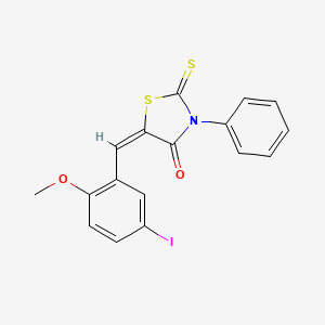 5-(5-iodo-2-methoxybenzylidene)-3-phenyl-2-thioxo-1,3-thiazolidin-4-one