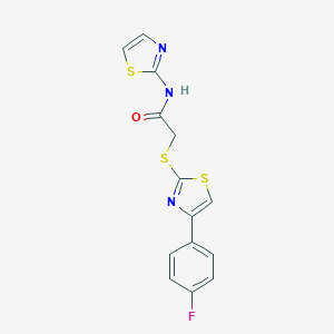 2-{[4-(4-fluorophenyl)-1,3-thiazol-2-yl]sulfanyl}-N-(1,3-thiazol-2-yl)acetamide