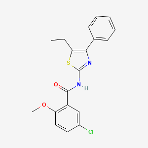 5-chloro-N-(5-ethyl-4-phenyl-1,3-thiazol-2-yl)-2-methoxybenzamide