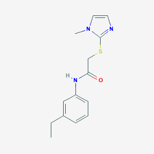 N-(3-ethylphenyl)-2-[(1-methyl-1H-imidazol-2-yl)sulfanyl]acetamide