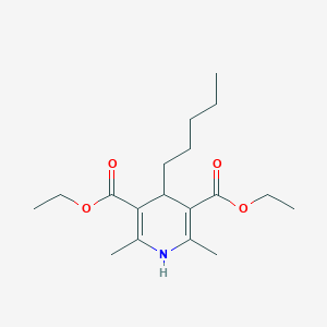 molecular formula C18H29NO4 B035411 Diethyl 2,6-dimethyl-4-pentyl-1,4-dihydropyridine-3,5-dicarboxylate CAS No. 105831-51-4