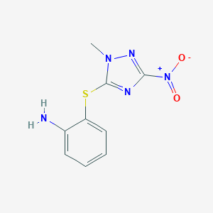 molecular formula C9H9N5O2S B354121 2-[(1-methyl-3-nitro-1H-1,2,4-triazol-5-yl)sulfanyl]aniline CAS No. 919970-51-7