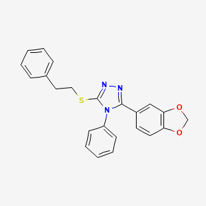 3-(1,3-benzodioxol-5-yl)-4-phenyl-5-[(2-phenylethyl)thio]-4H-1,2,4-triazole