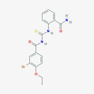 3-bromo-N-[(2-carbamoylphenyl)carbamothioyl]-4-ethoxybenzamide