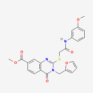 methyl 3-(2-furylmethyl)-2-({2-[(3-methoxyphenyl)amino]-2-oxoethyl}thio)-4-oxo-3,4-dihydro-7-quinazolinecarboxylate