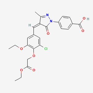 4-[4-{(Z)-1-[3-CHLORO-5-ETHOXY-4-(2-ETHOXY-2-OXOETHOXY)PHENYL]METHYLIDENE}-3-METHYL-5-OXO-1H-PYRAZOL-1(5H)-YL]BENZOIC ACID