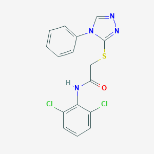 N-(2,6-dichlorophenyl)-2-[(4-phenyl-1,2,4-triazol-3-yl)sulfanyl]acetamide