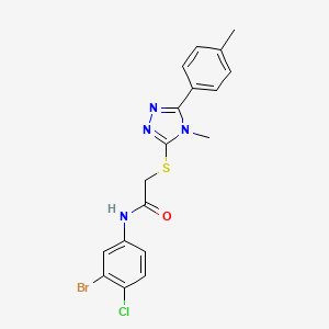 N-(3-bromo-4-chlorophenyl)-2-{[4-methyl-5-(4-methylphenyl)-4H-1,2,4-triazol-3-yl]thio}acetamide