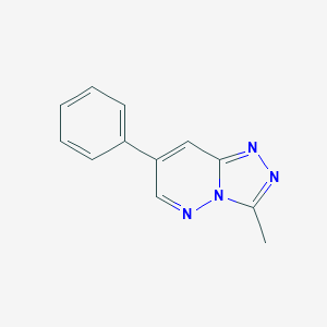 molecular formula C12H10N4 B035415 3-甲基-7-苯基-1,2,4-三唑并(4,3-b)哒嗪 CAS No. 100078-89-5