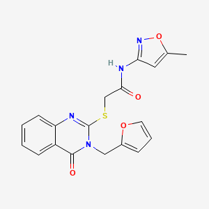 2-({3-[(FURAN-2-YL)METHYL]-4-OXO-3,4-DIHYDROQUINAZOLIN-2-YL}SULFANYL)-N-(5-METHYL-1,2-OXAZOL-3-YL)ACETAMIDE