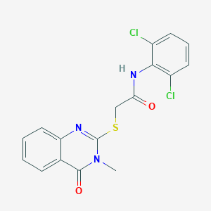 N-(2,6-dichlorophenyl)-2-(3-methyl-4-oxoquinazolin-2-yl)sulfanylacetamide