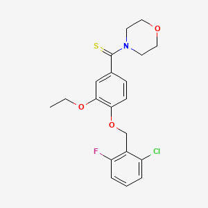 4-({4-[(2-chloro-6-fluorobenzyl)oxy]-3-ethoxyphenyl}carbonothioyl)morpholine