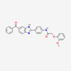 N-[4-(6-benzoyl-1H-benzimidazol-2-yl)phenyl]-2-(2-methoxyphenoxy)acetamide