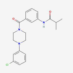 N-{3-[4-(3-CHLOROPHENYL)PIPERAZINE-1-CARBONYL]PHENYL}-2-METHYLPROPANAMIDE