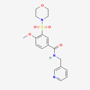 4-methoxy-3-(4-morpholinylsulfonyl)-N-(3-pyridinylmethyl)benzamide