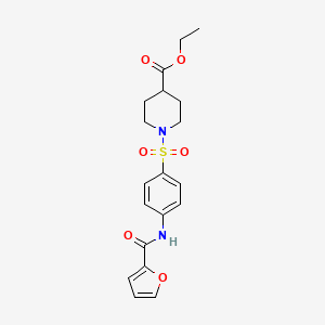 Ethyl 1-[4-(furan-2-carbonylamino)phenyl]sulfonylpiperidine-4-carboxylate