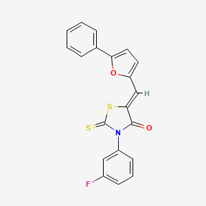 3-(3-fluorophenyl)-5-[(5-phenyl-2-furyl)methylene]-2-thioxo-1,3-thiazolidin-4-one