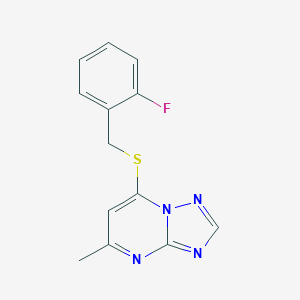 7-[(2-Fluorobenzyl)sulfanyl]-5-methyl[1,2,4]triazolo[1,5-a]pyrimidine