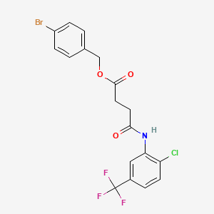 (4-bromophenyl)methyl 4-[2-chloro-5-(trifluoromethyl)anilino]-4-oxobutanoate