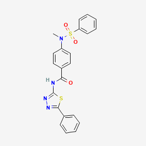 4-[benzenesulfonyl(methyl)amino]-N-(5-phenyl-1,3,4-thiadiazol-2-yl)benzamide