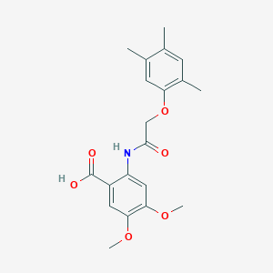 4,5-dimethoxy-2-{[(2,4,5-trimethylphenoxy)acetyl]amino}benzoic acid