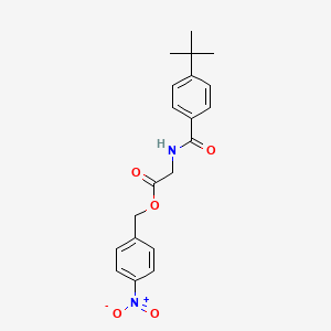 molecular formula C20H22N2O5 B3541772 4-nitrobenzyl N-(4-tert-butylbenzoyl)glycinate 