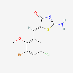 5-(3-bromo-5-chloro-2-methoxybenzylidene)-2-imino-1,3-thiazolidin-4-one