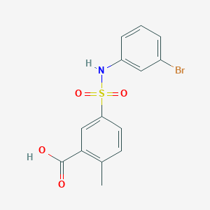 5-[(3-Bromophenyl)sulfamoyl]-2-methylbenzoic acid