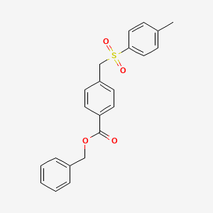 molecular formula C22H20O4S B3541811 benzyl 4-{[(4-methylphenyl)sulfonyl]methyl}benzoate 