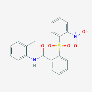 molecular formula C21H18N2O5S B3541816 N~1~-(2-Ethylphenyl)-2-[(2-nitrophenyl)sulfonyl]benzamide 