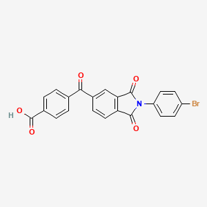 molecular formula C22H12BrNO5 B3541837 4-{[2-(4-bromophenyl)-1,3-dioxo-2,3-dihydro-1H-isoindol-5-yl]carbonyl}benzoic acid 