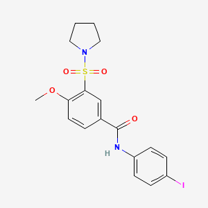 N-(4-iodophenyl)-4-methoxy-3-pyrrolidin-1-ylsulfonylbenzamide