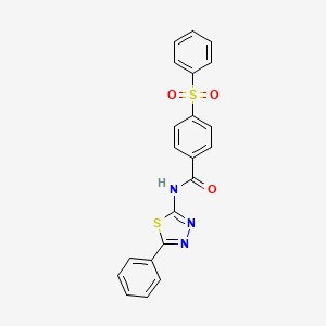 4-(benzenesulfonyl)-N-(5-phenyl-1,3,4-thiadiazol-2-yl)benzamide