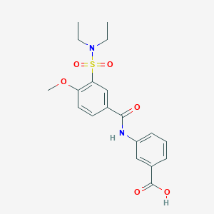 3-[[3-(Diethylsulfamoyl)-4-methoxybenzoyl]amino]benzoic acid