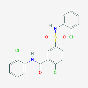 2-chloro-N-(2-chlorophenyl)-5-[(2-chlorophenyl)sulfamoyl]benzamide