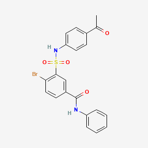 3-[(4-acetylphenyl)sulfamoyl]-4-bromo-N-phenylbenzamide