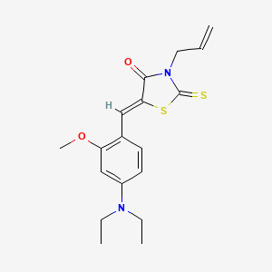 molecular formula C18H22N2O2S2 B3541957 3-allyl-5-[4-(diethylamino)-2-methoxybenzylidene]-2-thioxo-1,3-thiazolidin-4-one 